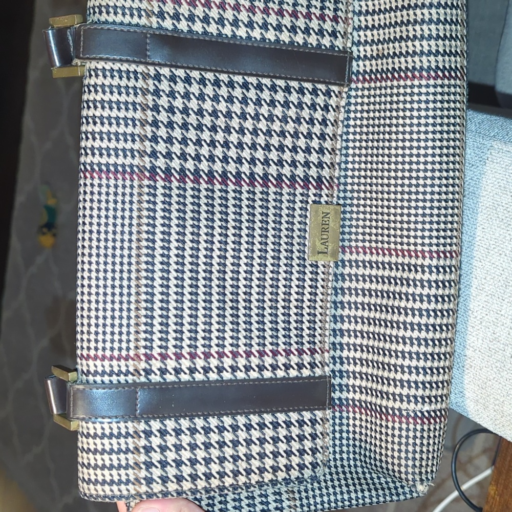 Vintage LAUREN by Ralph Lauren Houndstooth Purse - Picture 8 of 14